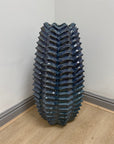 Oversized Blue Ceramic Vase Ex-display - 1 Only