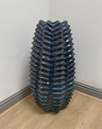 Oversized Blue Ceramic Vase Ex-display - 1 Only