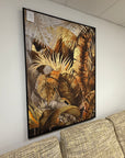 Tropical Palms Canvas Foil Ex Display - 1 Only