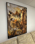 Tropical Palms Canvas Foil Ex Display - 1 Only