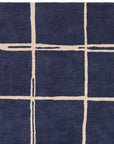 Asiatic Albany Grid Rug - Marine