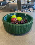Green Bamboo Effect Ceramic Bowl Ex-display - 1 Only
