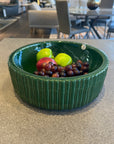 Green Bamboo Effect Ceramic Bowl Ex-display - 1 Only