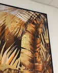 Tropical Palms Canvas Foil Ex Display - 1 Only