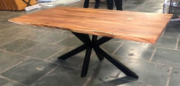 Taylor Creative Living 180cm (35mm) Live Edge Dining Table (Cruciform Base)