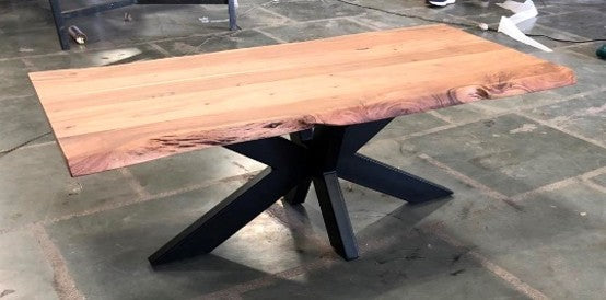 Taylor Creative Living Live Edge Coffee Table (Cruciform Base)
