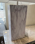 Marble Block Effect Table Lamp With Shade Ex-display - 1 Only