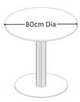Torelli Cartier 80cm Round Gloss Grey Ceramic Dining Table