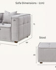 Aluxo Murray Sofa Range in Putty Boucle Fabric