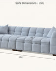 Aluxo Tribeca Sofa Range in Pearl Boucle Fabric