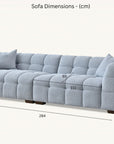 Aluxo Tribeca Sofa Range in Oatmeal Boucle Fabric