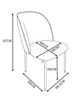 Set of 2 Torelli Cartier Grey Dining Chairs