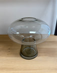 Small Grey Mushroom Glass Vase - Ex Display 3 Only