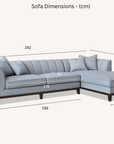 Aluxo Cooper 3 Seater Sofa in Dolphin Boucle