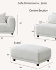Aluxo Lottie Modular Corner Group in Polar Boucle