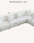 Aluxo Lottie Modular Corner Group in Polar Boucle