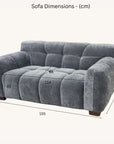 Aluxo Harlem Sofa Range in Steel Velvet