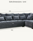 Aluxo Gramercy Group in Steel Velvet