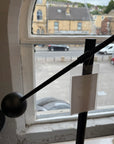 Glass Ball And Black Metal Table Lamp Ex Display - 1 Only