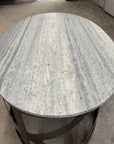 Libra Interiors Metropolitan Black Nickel Grey Marble Coffee Table - Ex Display 1 Only
