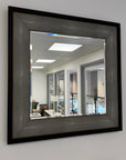Kyoto Oak and Shagreen Square Mirror