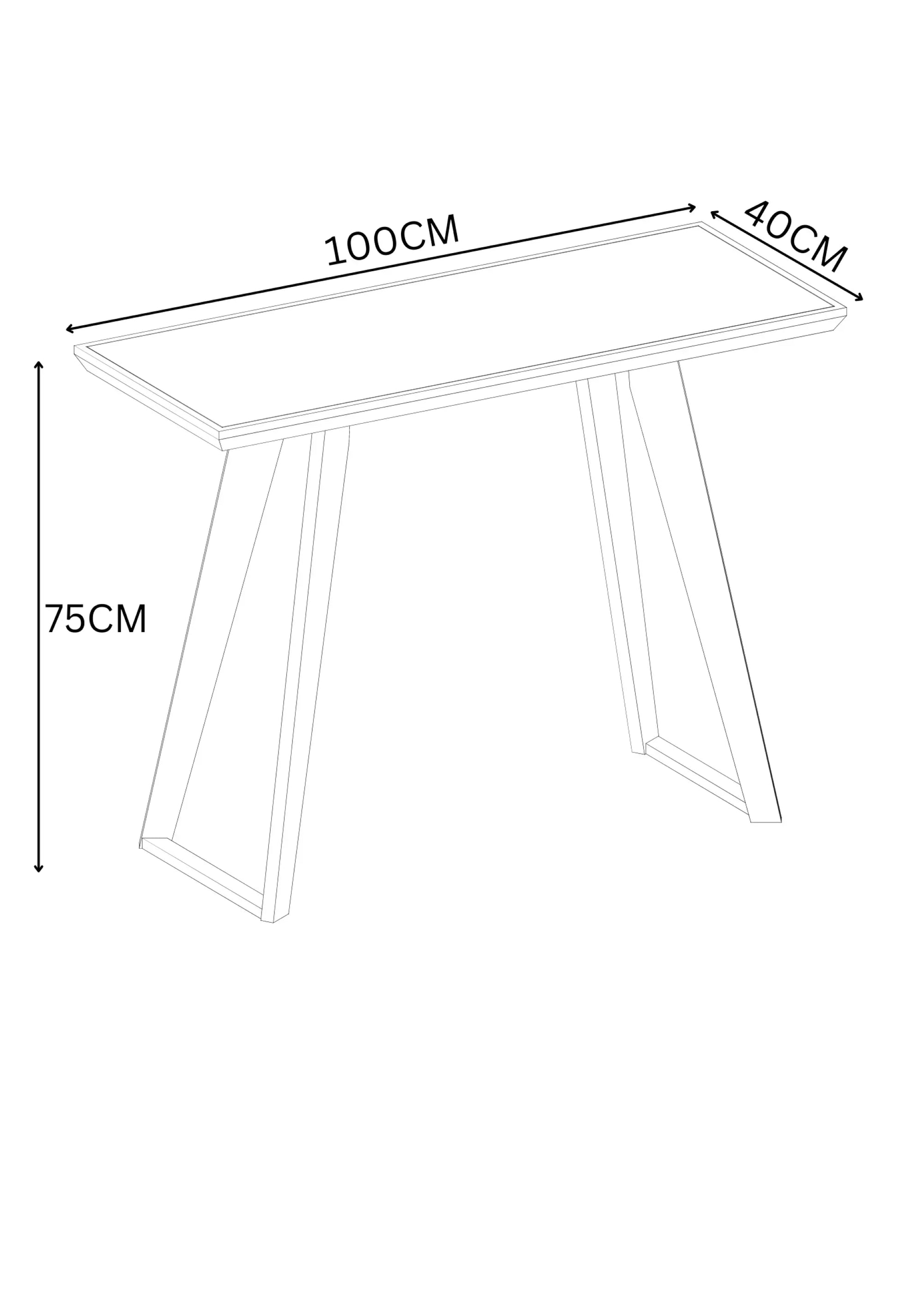 Sorrento Grey Ceramic Console Table SOR-6696