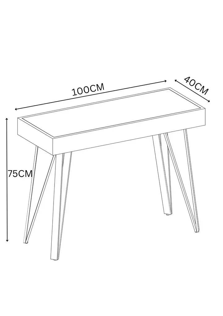 Viking White Ceramic Console Table VIK-6603