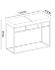 Delma Grey Marble Effect Console Table DEL-6535