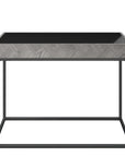 Torelli Ebony Black Glass Console Table