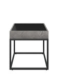 Torelli Ebony Black Glass Side Table