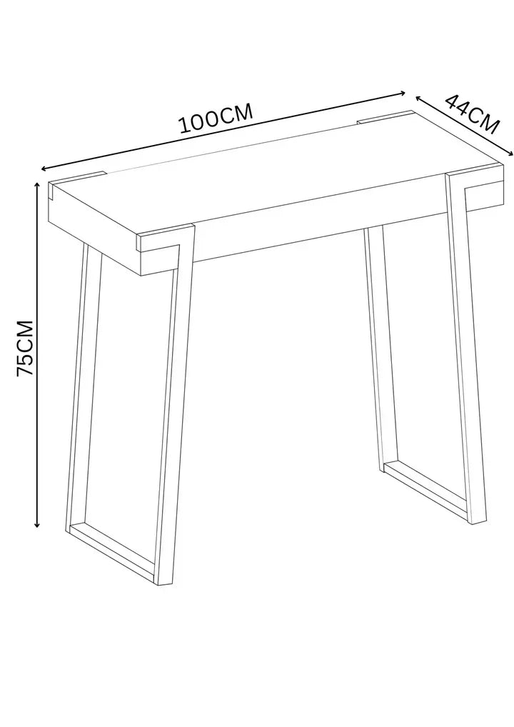 Alpina Grey Marble Effect Console Table ALP-6504