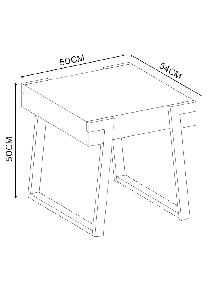 Alpina Grey Marble Effect Side Table ALP-6498