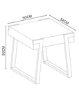 Alpina Grey Marble Effect Side Table ALP-6498