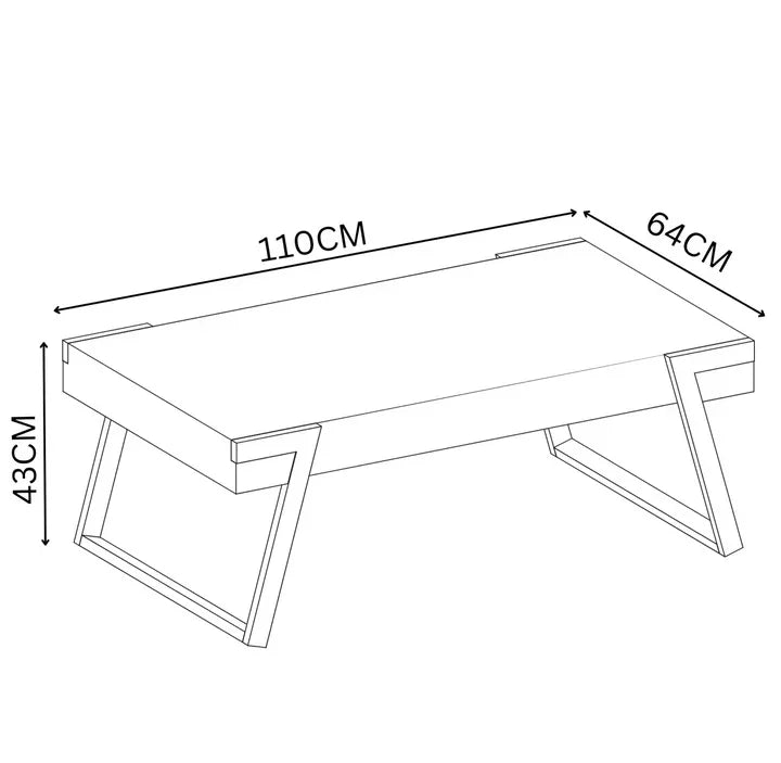 Alpina Grey Marble Effect Coffee Table ALP-6481