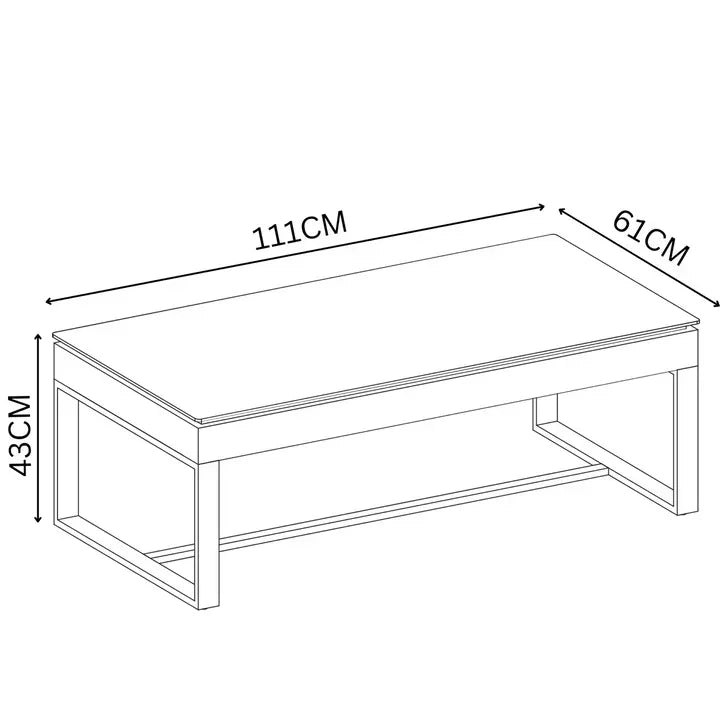 Monza White Ceramic Coffee Table MON-6610