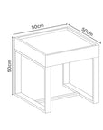 Torelli Ebony Black Glass Side Table