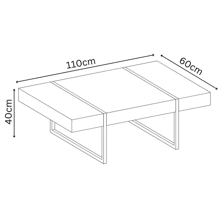 Montblanc White Marble Effect Coffee Table MON-6429