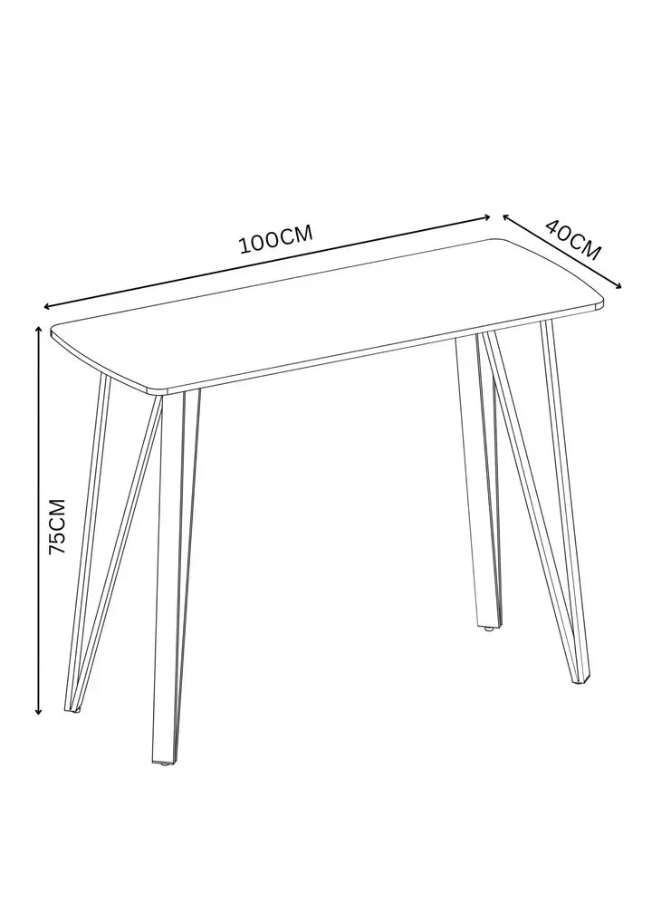Riviera Grey Ceramic Console Table RIV-6771