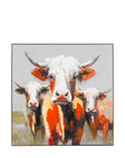 The Moo Crew Framed Canvas