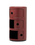 Kartell Componibili New Colors Modular Burgundy Storage Unit | 3 doors