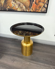 Richmond Inaya End Table In Black Gloss Top - Ex Display
