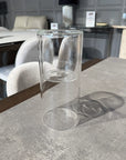 Clear Glass Candle Holders Ex display - 2 Only