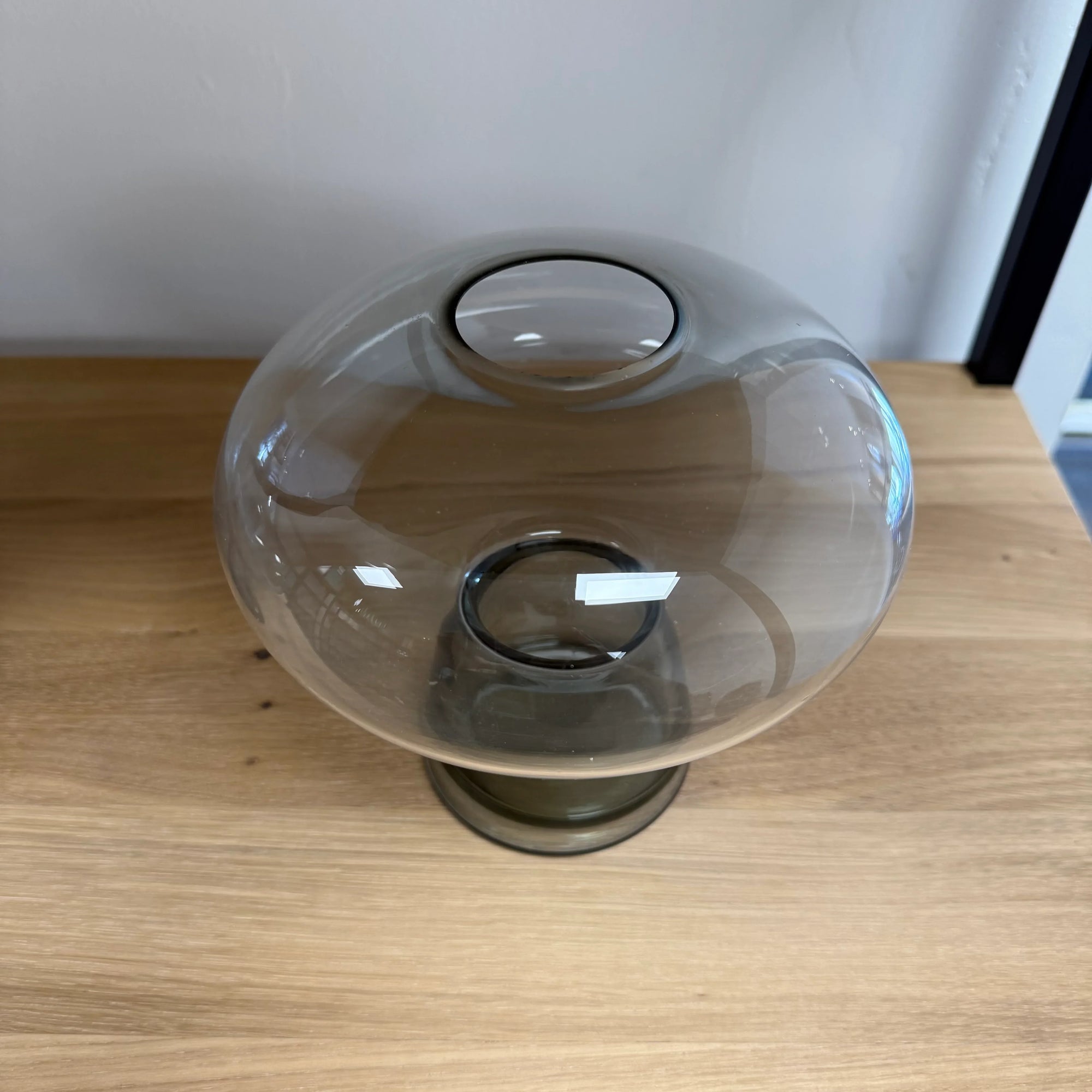 Small Grey Mushroom Glass Vase - Ex Display 4 Only