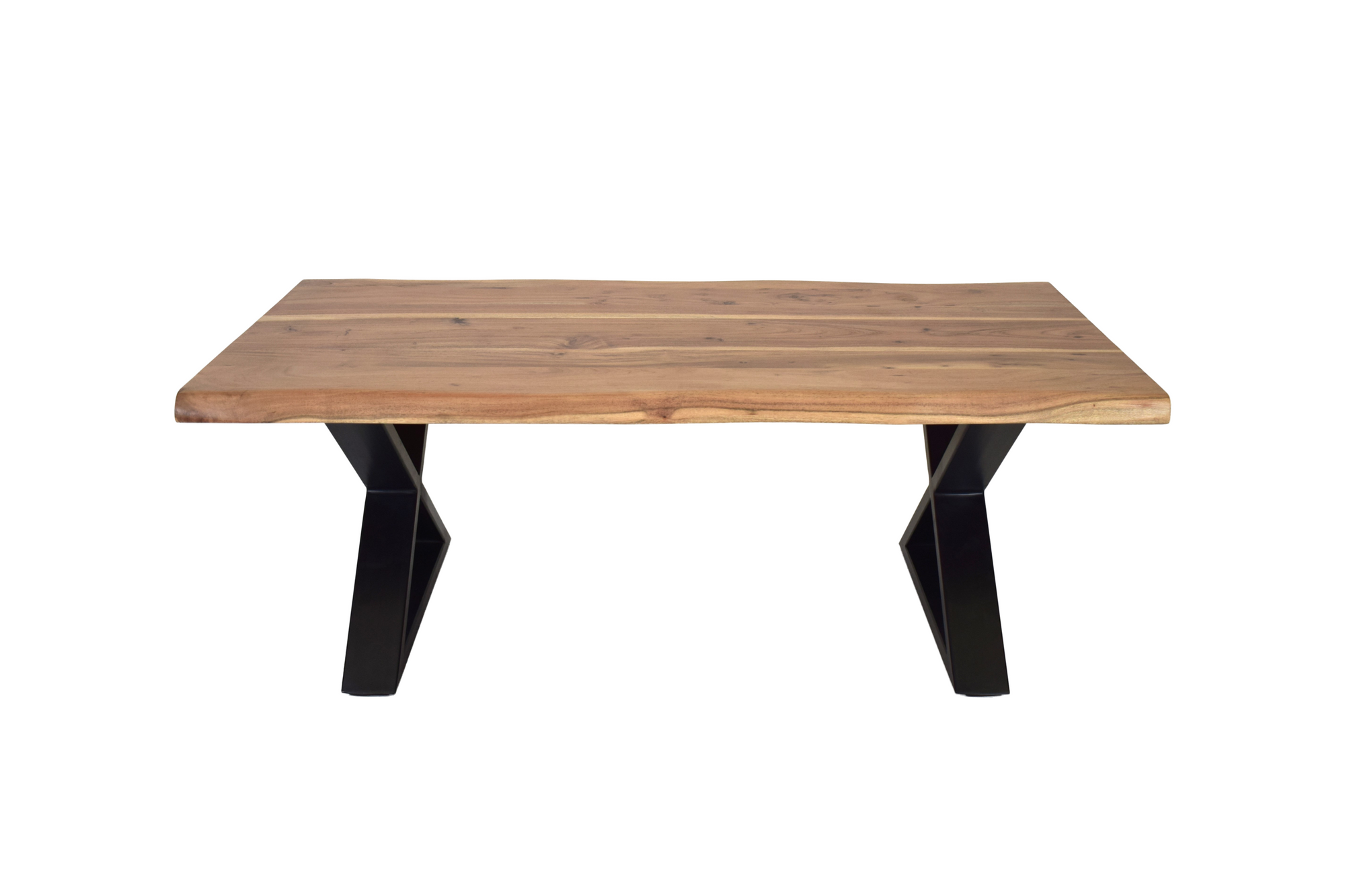 Taylor Creative Living Live Edge Coffee Table Natural Finish (X-Leg)