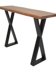 Taylor Creative Living Live Edge Console Table Natural Finish (X-Leg)