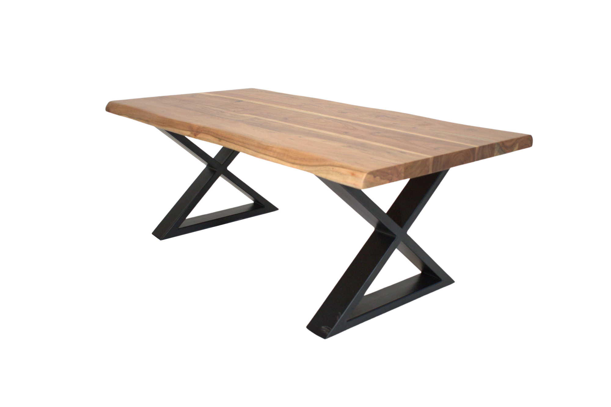 Taylor Creative Living Live Edge Coffee Table Natural Finish (X-Leg)
