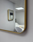 Gold Framed Rectangular Mirror Ex - Display - 1 Only