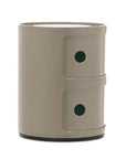Kartell Componibili New Colors Modular Taupe Storage Unit | 2 doors
