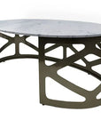 Libra Interiors Metropolitan Black Nickel Grey Marble Coffee Table - Ex Display 1 Only