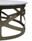Libra Interiors Metropolitan Black Nickel Grey Marble Coffee Table - Ex Display 1 Only